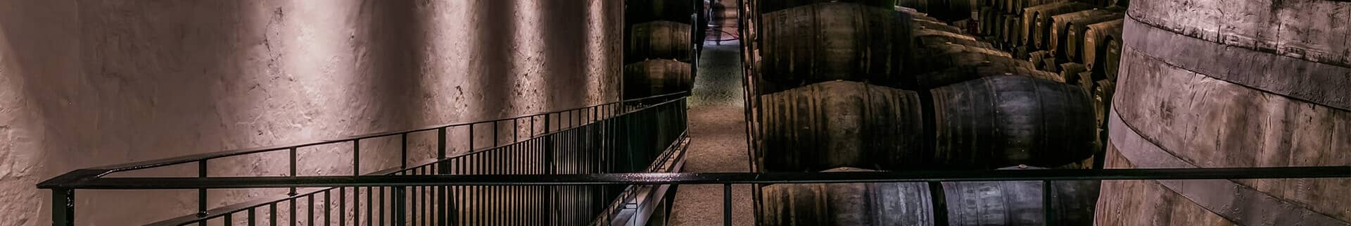Port wine ageing in wood casks