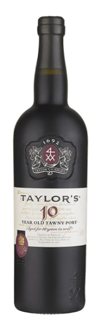Garrafa de vinho do porto Tawny 10 Anos da Taylor's