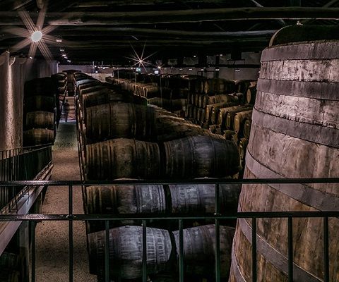 Vieillissement du vin de porto en fûts de bois